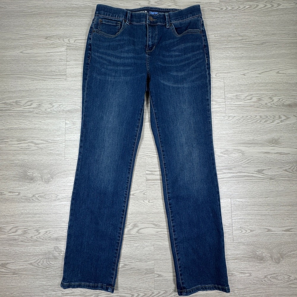 Lincoln Outfitters Womens Jeans Comfort Flex Straight Leg Blue Denim Size 12